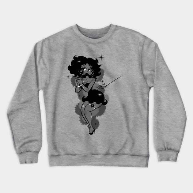 Black Betty Boop Crewneck Sweatshirt by TheFreakyHoodie